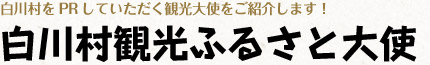 白川村ふるさと観光大使