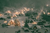 冬の合掌造り集落全景