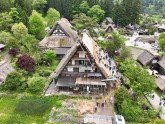 合掌造り屋根葺替
